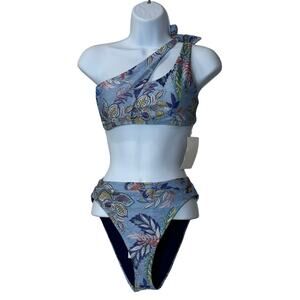 Becca By Rebecca Virtue Sadie Asymmetrical Cutout Bikini Top Women's Small NWT